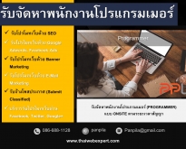 รับจัดหาพนักงานโปรแกรมเมอร์ แบบ ONSITE ตามระยะเวลาสัญญา (โดย ThaiWebExpert)