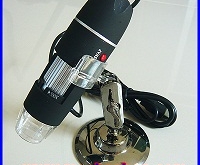 กล้อง ไมโครสโคป USB Microscope 50X - 500X ความละเอียด 2.0 M (ขาตั้งสั้น พร้