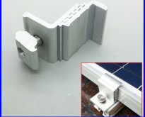 solar End clamp slide adjustable 35-50mm ยึดข้างแผงโซล่าเซลล์ อุปกรณ์ติดตั้