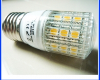 หลอดไฟ LED E27-3124C SMD 3.8W 220V สีขาวอมเหลือง 3000K with cover