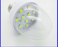 หลอดไฟ LED SMD E27-10SMD 2W 12V with cover สีขาว (เทียบเท่าหลอดตะเกียบ7-10ว