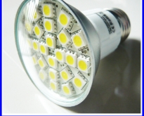 หลอดไฟ LED SMD E27-24SMD 3.5W 220V สีขาวอมเหลือง (เทียบเท่าหลอดฮาโลเจน 40-5