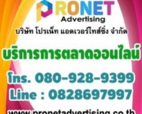 www.pronetadvertising.co.th บริการการตลาดออนไลน์, โฆษณาออนไลน์
